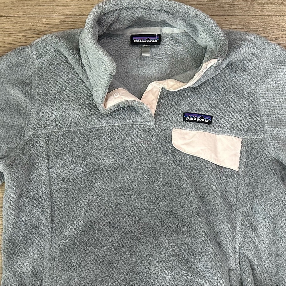 Patagonia size L gray Re Tool Snap fleece pullover - Picture 2 of 3